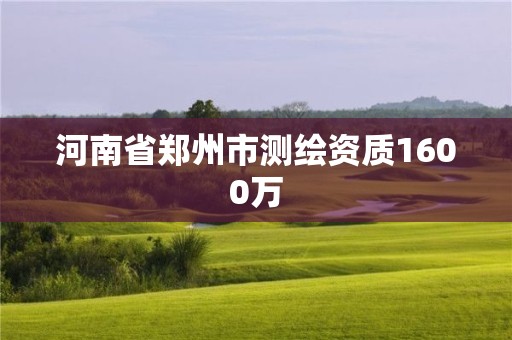 河南省郑州市测绘资质1600万