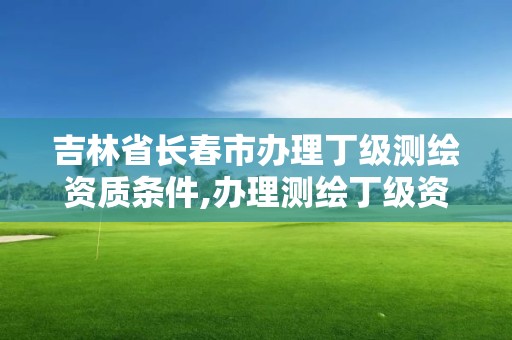 吉林省长春市办理丁级测绘资质条件,办理测绘丁级资质需要什么条件