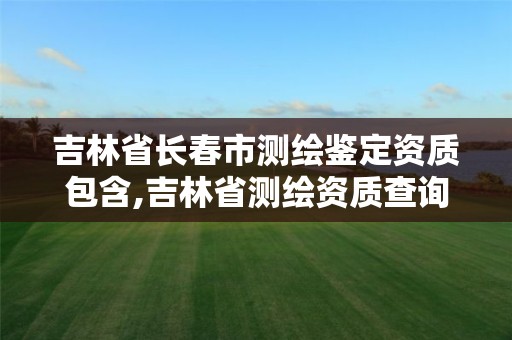 吉林省长春市测绘鉴定资质包含,吉林省测绘资质查询