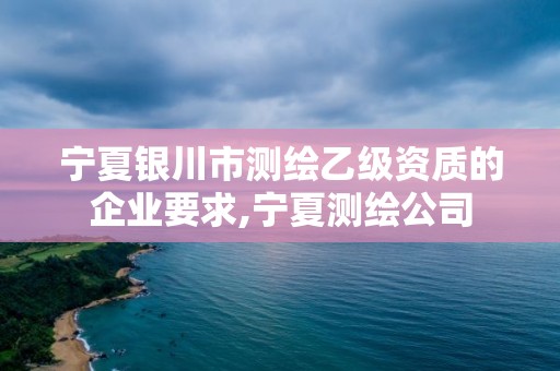 宁夏银川市测绘乙级资质的企业要求,宁夏测绘公司