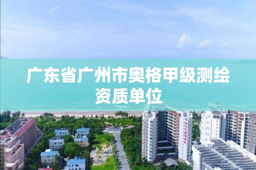 广东省广州市奥格甲级测绘资质单位