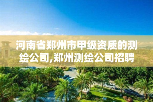 河南省郑州市甲级资质的测绘公司,郑州测绘公司招聘