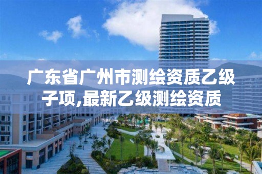 广东省广州市测绘资质乙级子项,最新乙级测绘资质