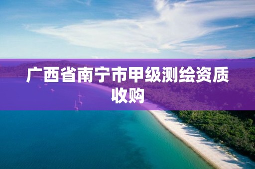 广西省南宁市甲级测绘资质收购