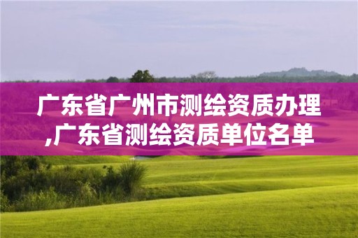 广东省广州市测绘资质办理,广东省测绘资质单位名单