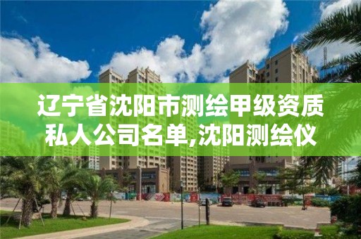 辽宁省沈阳市测绘甲级资质私人公司名单,沈阳测绘仪器检测单位。