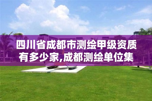 四川省成都市测绘甲级资质有多少家,成都测绘单位集中在哪些地方。