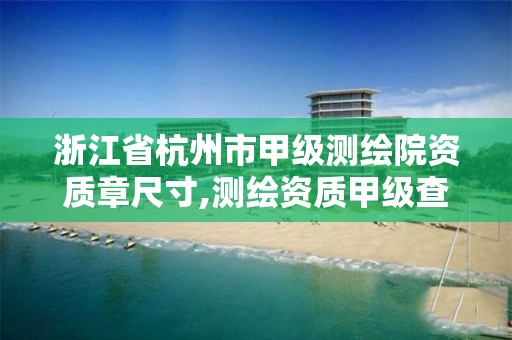 浙江省杭州市甲级测绘院资质章尺寸,测绘资质甲级查询