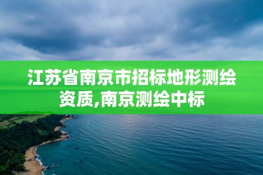 江苏省南京市招标地形测绘资质,南京测绘中标