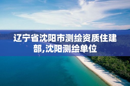 辽宁省沈阳市测绘资质住建部,沈阳测绘单位