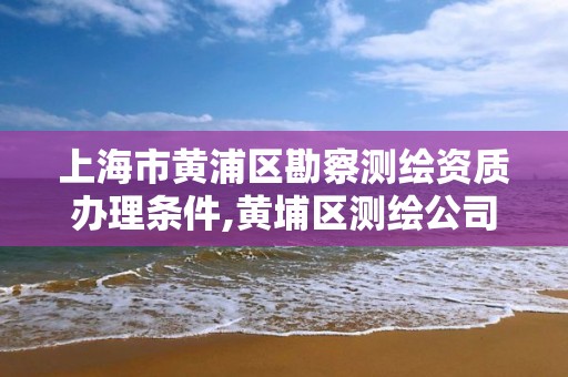 上海市黄浦区勘察测绘资质办理条件,黄埔区测绘公司