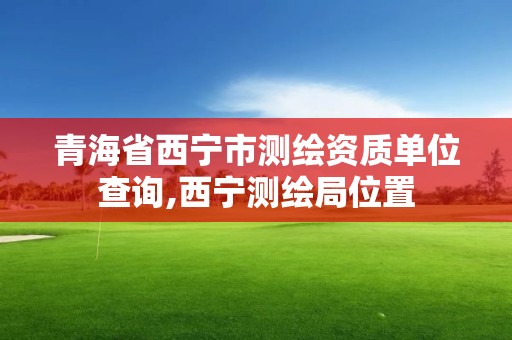 青海省西宁市测绘资质单位查询,西宁测绘局位置