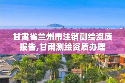 甘肃省兰州市注销测绘资质报告,甘肃测绘资质办理