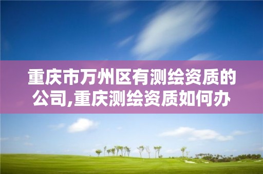 重庆市万州区有测绘资质的公司,重庆测绘资质如何办理