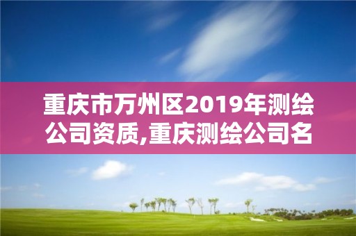 重庆市万州区2019年测绘公司资质,重庆测绘公司名录