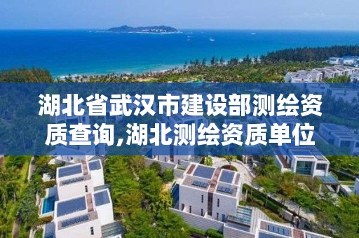 湖北省武汉市建设部测绘资质查询,湖北测绘资质单位。