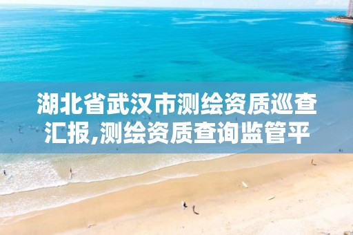 湖北省武汉市测绘资质巡查汇报,测绘资质查询监管平台