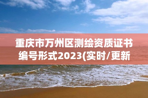 重庆市万州区测绘资质证书编号形式2023(实时/更新中)