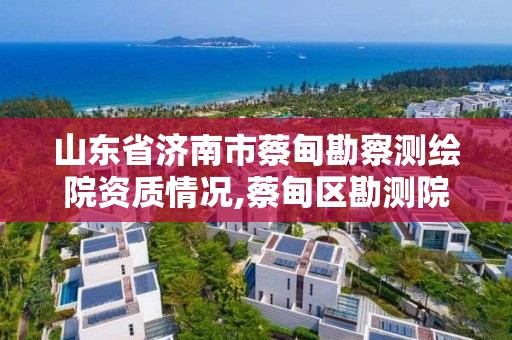 山东省济南市蔡甸勘察测绘院资质情况,蔡甸区勘测院。