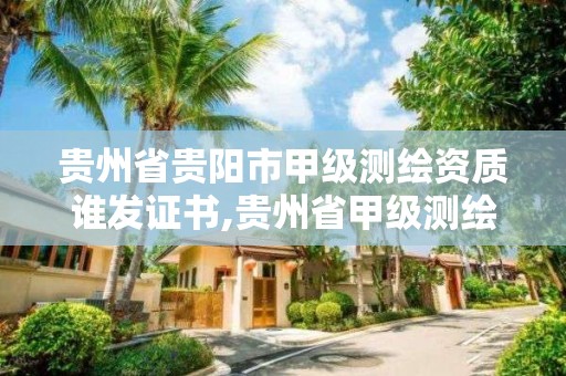 贵州省贵阳市甲级测绘资质谁发证书,贵州省甲级测绘资质单位