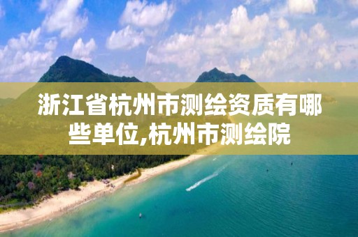 浙江省杭州市测绘资质有哪些单位,杭州市测绘院