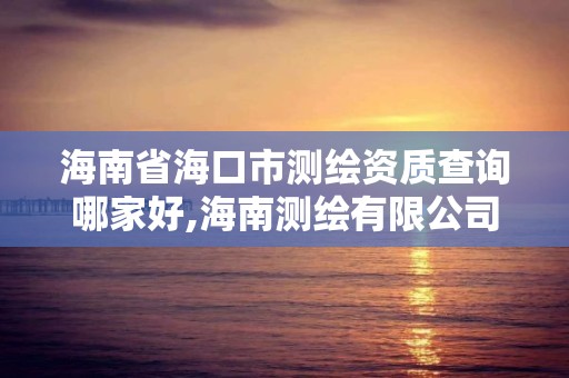 海南省海口市测绘资质查询哪家好,海南测绘有限公司