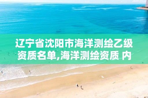 辽宁省沈阳市海洋测绘乙级资质名单,海洋测绘资质 内容