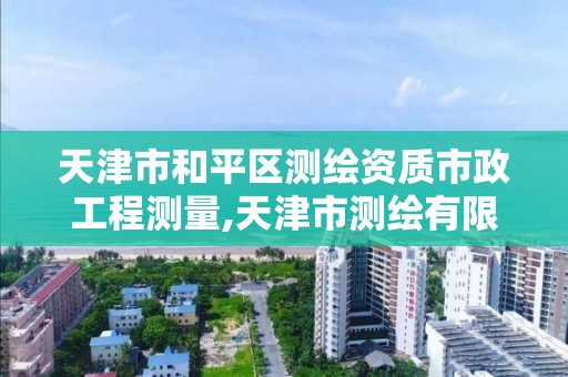 天津市和平区测绘资质市政工程测量,天津市测绘有限公司。