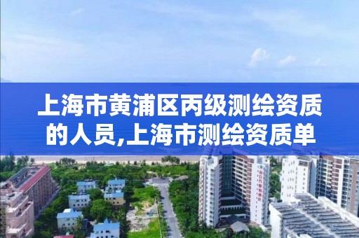 上海市黄浦区丙级测绘资质的人员,上海市测绘资质单位名单