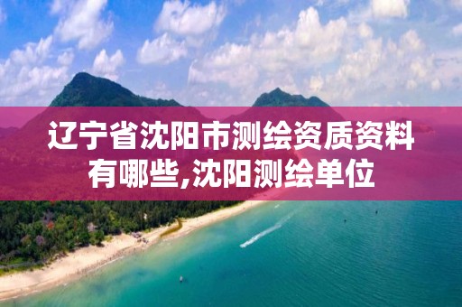 辽宁省沈阳市测绘资质资料有哪些,沈阳测绘单位