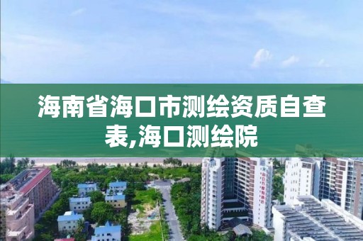 海南省海口市测绘资质自查表,海口测绘院