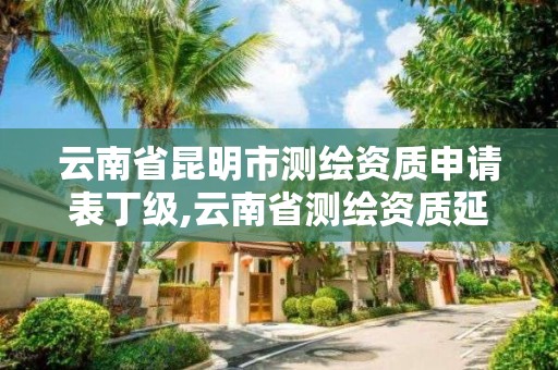 云南省昆明市测绘资质申请表丁级,云南省测绘资质延期一年