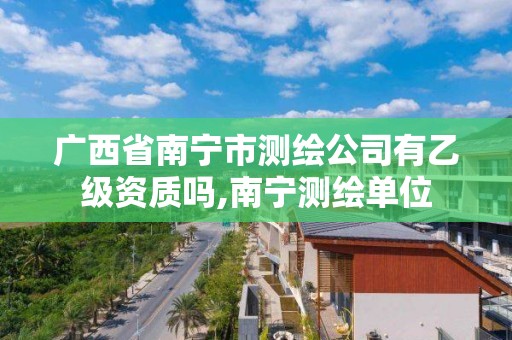 广西省南宁市测绘公司有乙级资质吗,南宁测绘单位