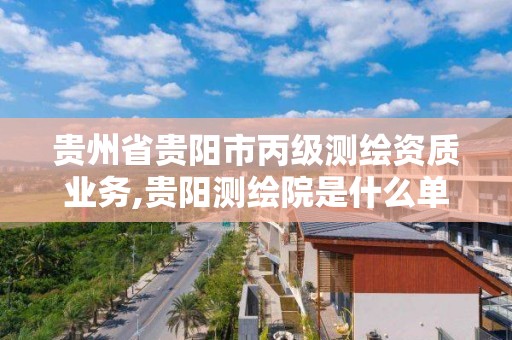 贵州省贵阳市丙级测绘资质业务,贵阳测绘院是什么单位