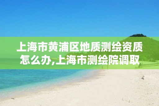 上海市黄浦区地质测绘资质怎么办,上海市测绘院调取地形图