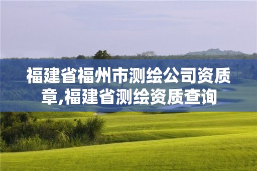 福建省福州市测绘公司资质章,福建省测绘资质查询