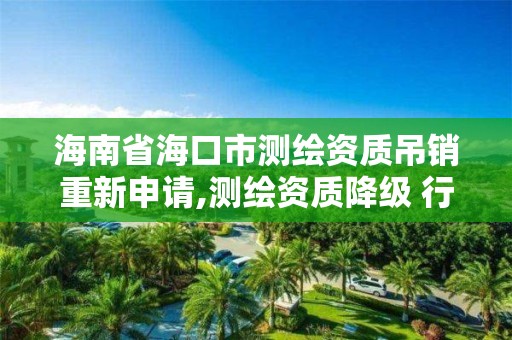 海南省海口市测绘资质吊销重新申请,测绘资质降级 行政处罚