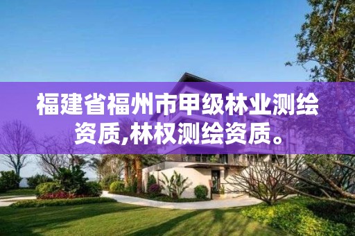 福建省福州市甲级林业测绘资质,林权测绘资质。