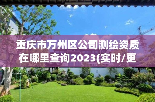 重庆市万州区公司测绘资质在哪里查询2023(实时/更新中)