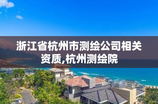 浙江省杭州市测绘公司相关资质,杭州测绘院