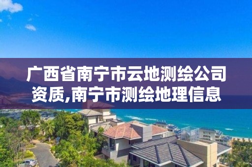 广西省南宁市云地测绘公司资质,南宁市测绘地理信息科技研发及展示中心项目