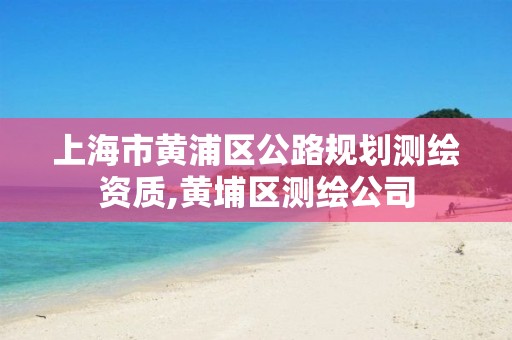 上海市黄浦区公路规划测绘资质,黄埔区测绘公司