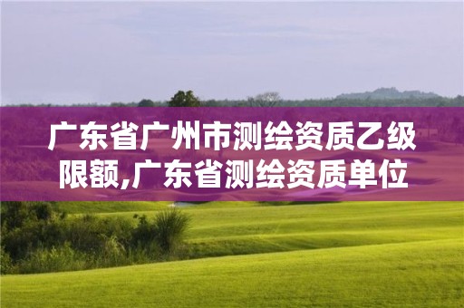 广东省广州市测绘资质乙级限额,广东省测绘资质单位名单