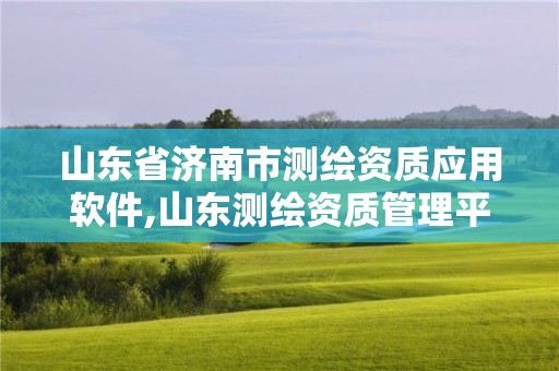 山东省济南市测绘资质应用软件,山东测绘资质管理平台