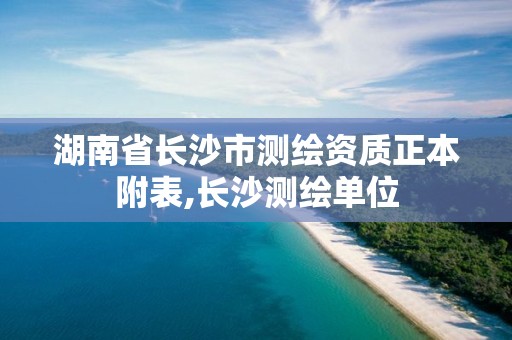 湖南省长沙市测绘资质正本附表,长沙测绘单位