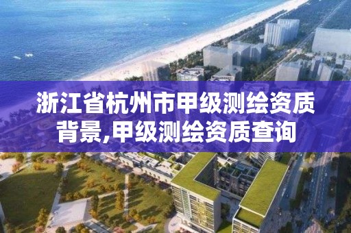 浙江省杭州市甲级测绘资质背景,甲级测绘资质查询