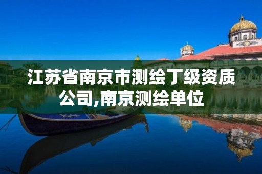 江苏省南京市测绘丁级资质公司,南京测绘单位