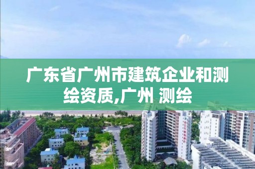 广东省广州市建筑企业和测绘资质,广州 测绘