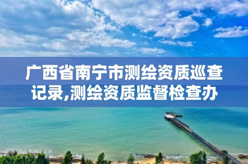 广西省南宁市测绘资质巡查记录,测绘资质监督检查办法