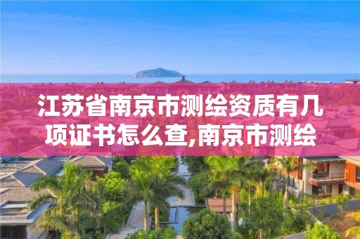 江苏省南京市测绘资质有几项证书怎么查,南京市测绘院有限公司。